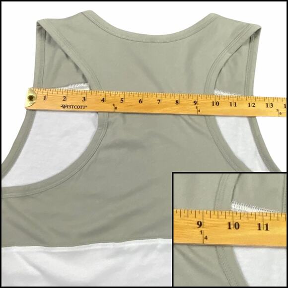 LAT Ladies Racerback Tank Dress Taupe White Size Small - Picture 5 of 8